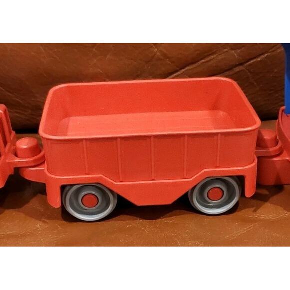 21 Inch Green Toys Train Set Engine Flat Bed Caboose 2 Bear Conductors USA - Picture 9 of 14